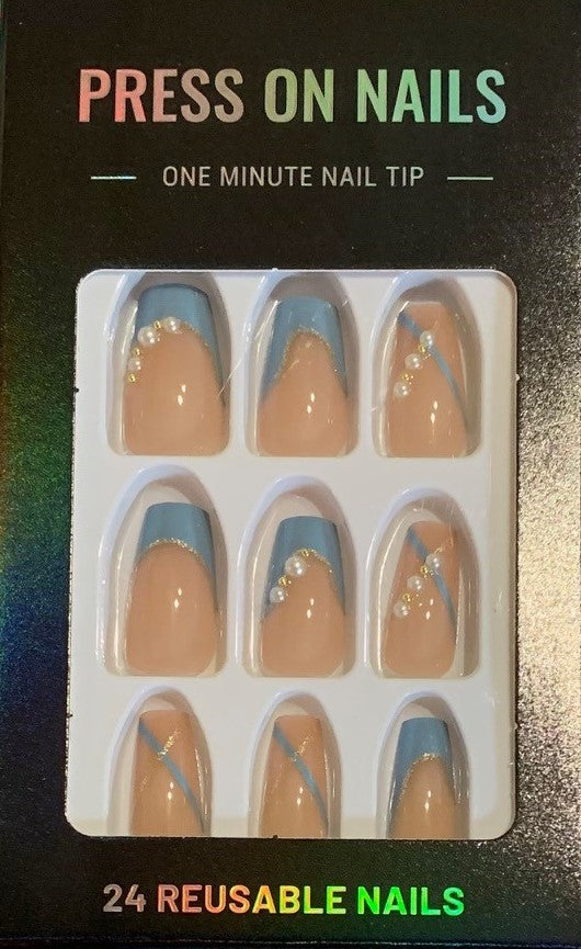 Squoval French Tip Nails